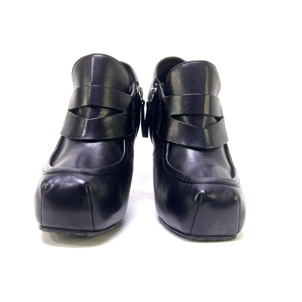 Proenza Schouler Penny Leather Platform Shoes Black Y2K Heels 38 EU / 7.5 US - Picture 2 of 12